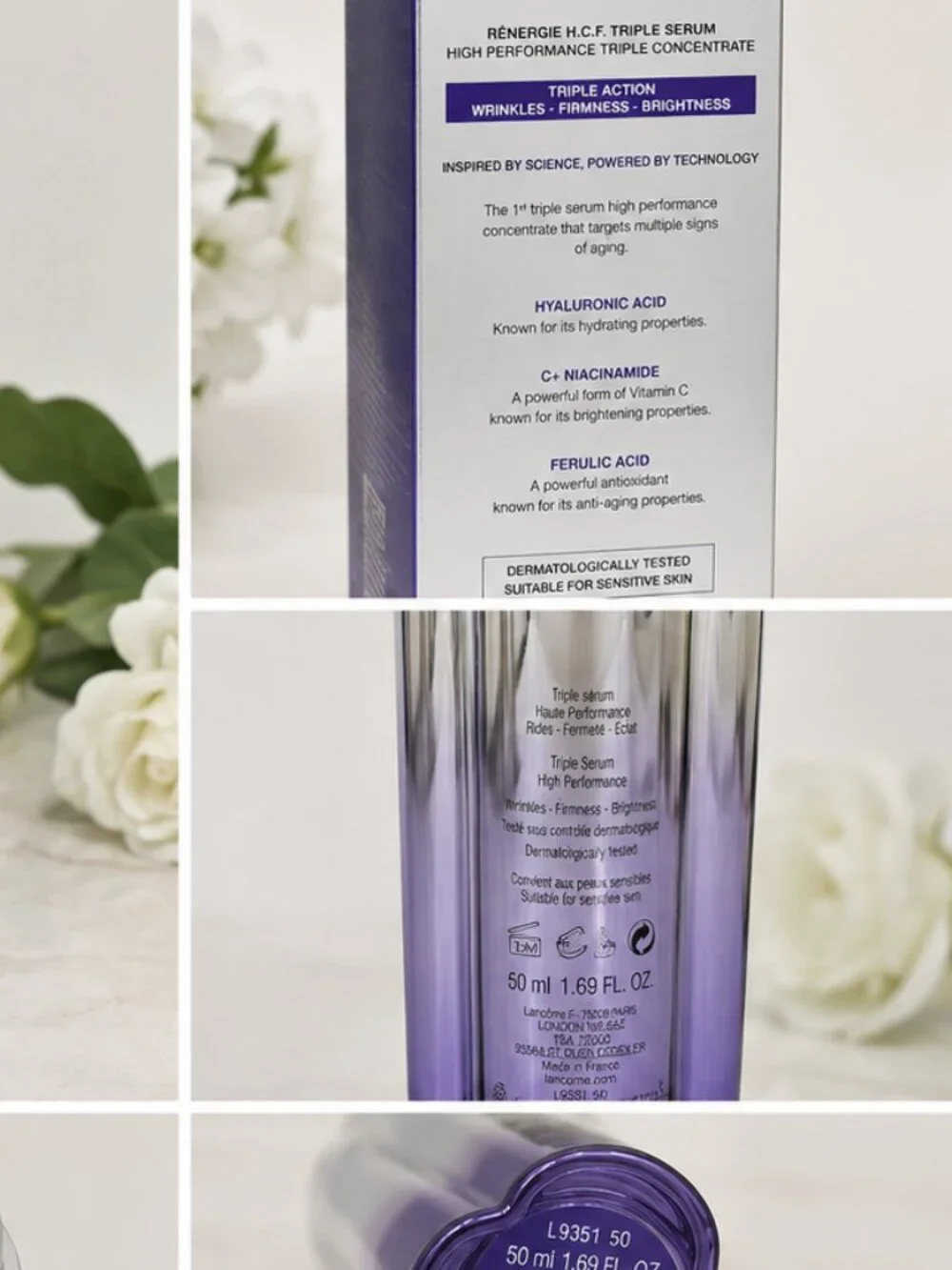 New in box Lancôme Renergie HCF Triple Serum 1.69 Fl Oz full size 50 ml